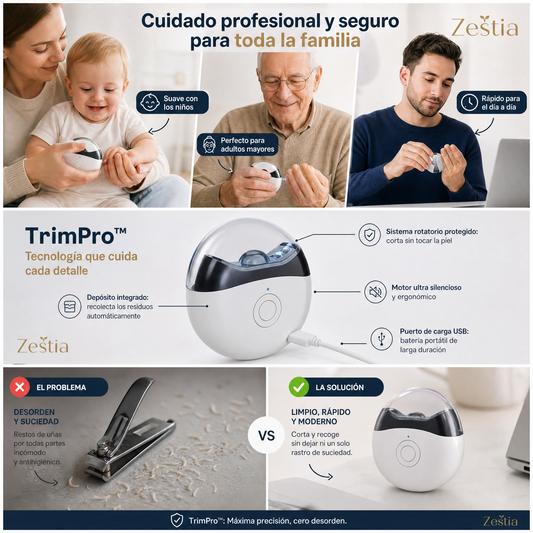 Corta Uñas Eléctrico USB Portátil